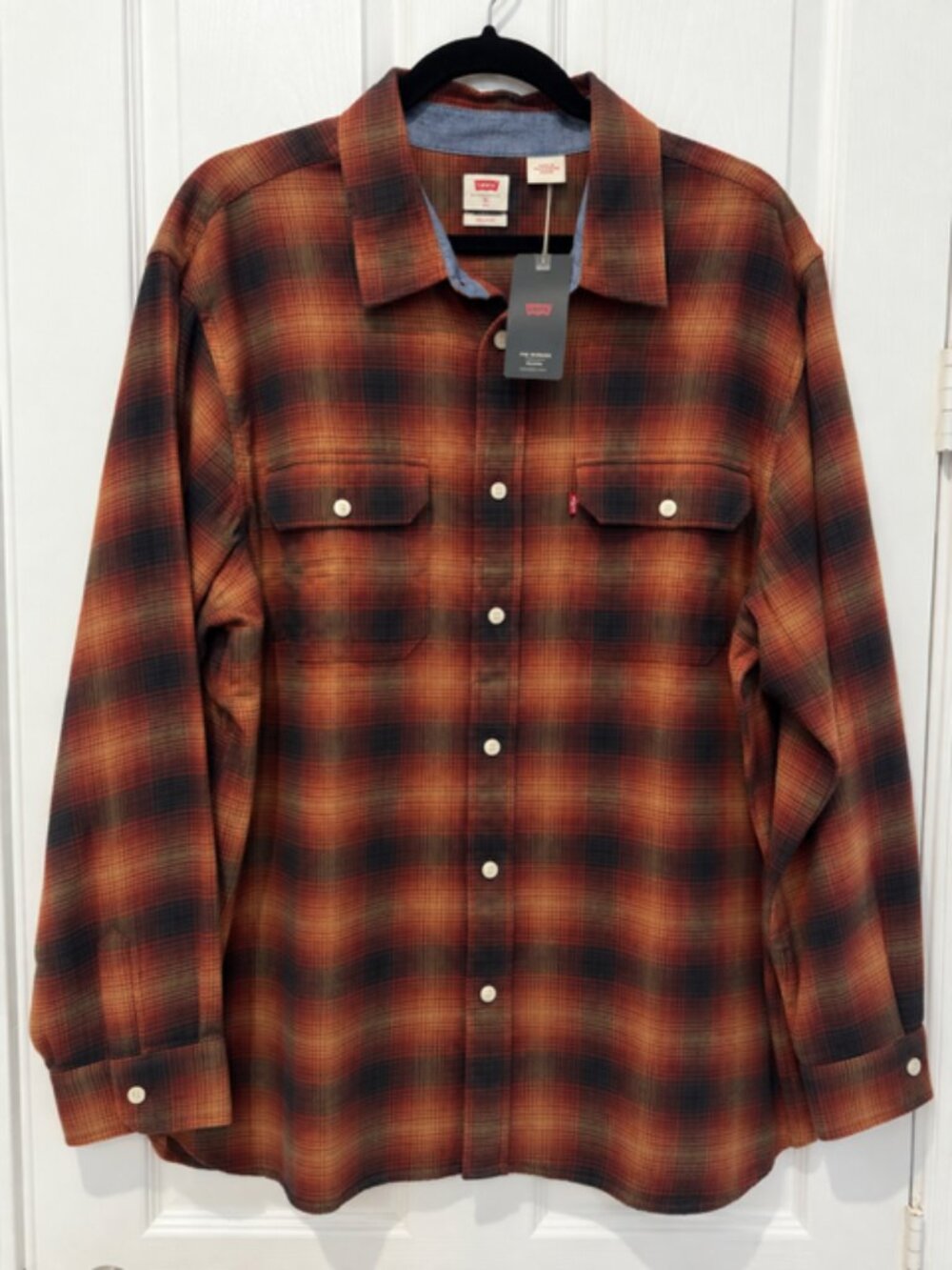 Levi’s The Worker Flannel Shirt XL NWT Relaxed Fit Grunge Workwear